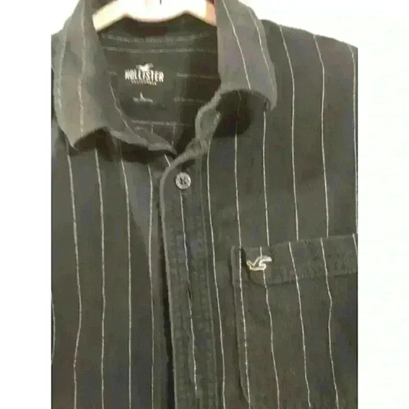 Hollister Navy Long Sleve Button Down Casual Mens Large - Picture 2 of 4